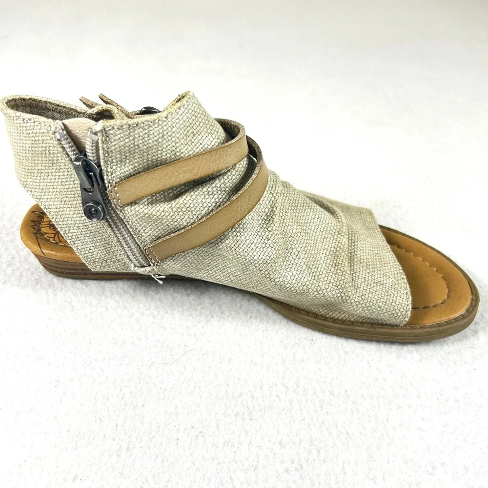 Blowfish Malibu B130 Sandals GIrls Size 2 Beige Boho Casual‎ Summer Shoes